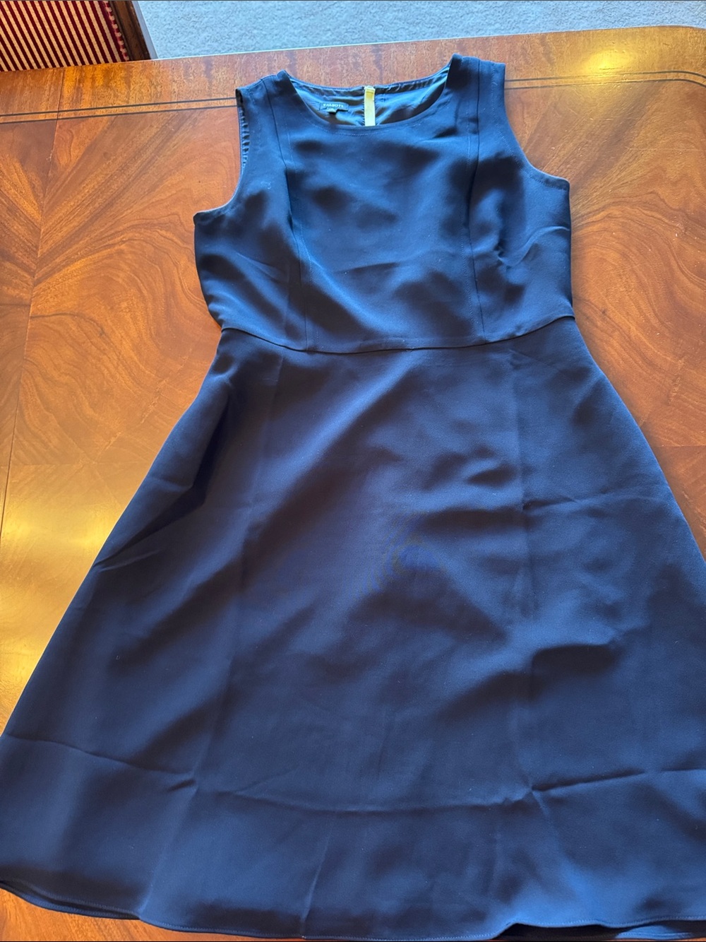 Talbots Navy Sleeveless Fit-and-Flare Dress